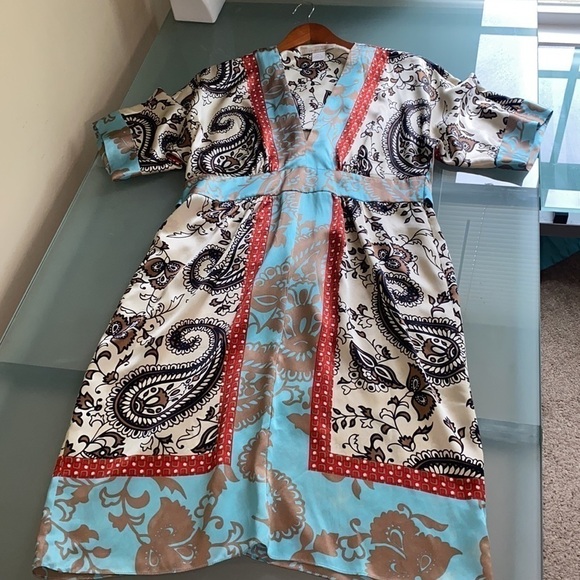 Dresses & Skirts - SILK Kimono Dress Size L | Single Dress
